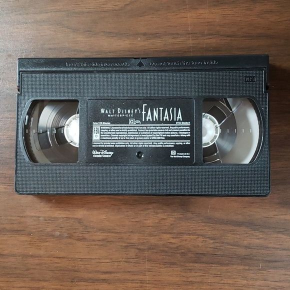 Walt Disney Fantasia Black Diamond VHS Tape‎ Christmas Lead '91 - Picture 4 of 10